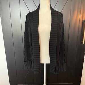 Cozy Black Cable Knit Sweater